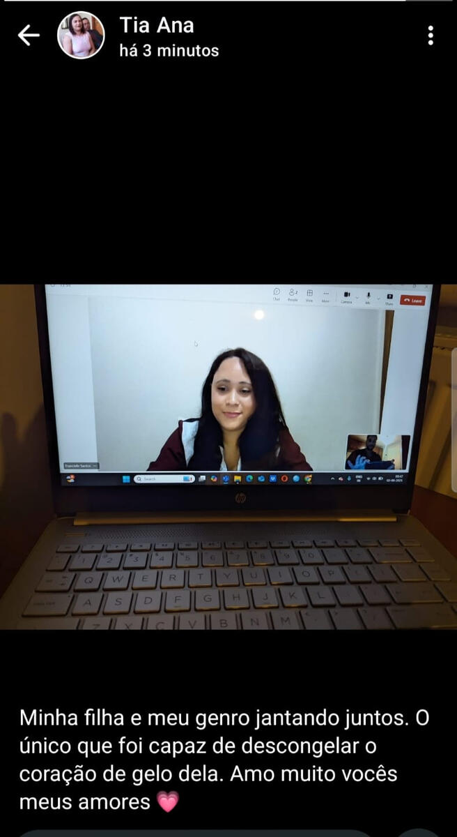 Minha Latina Mae shared our special dinner moment