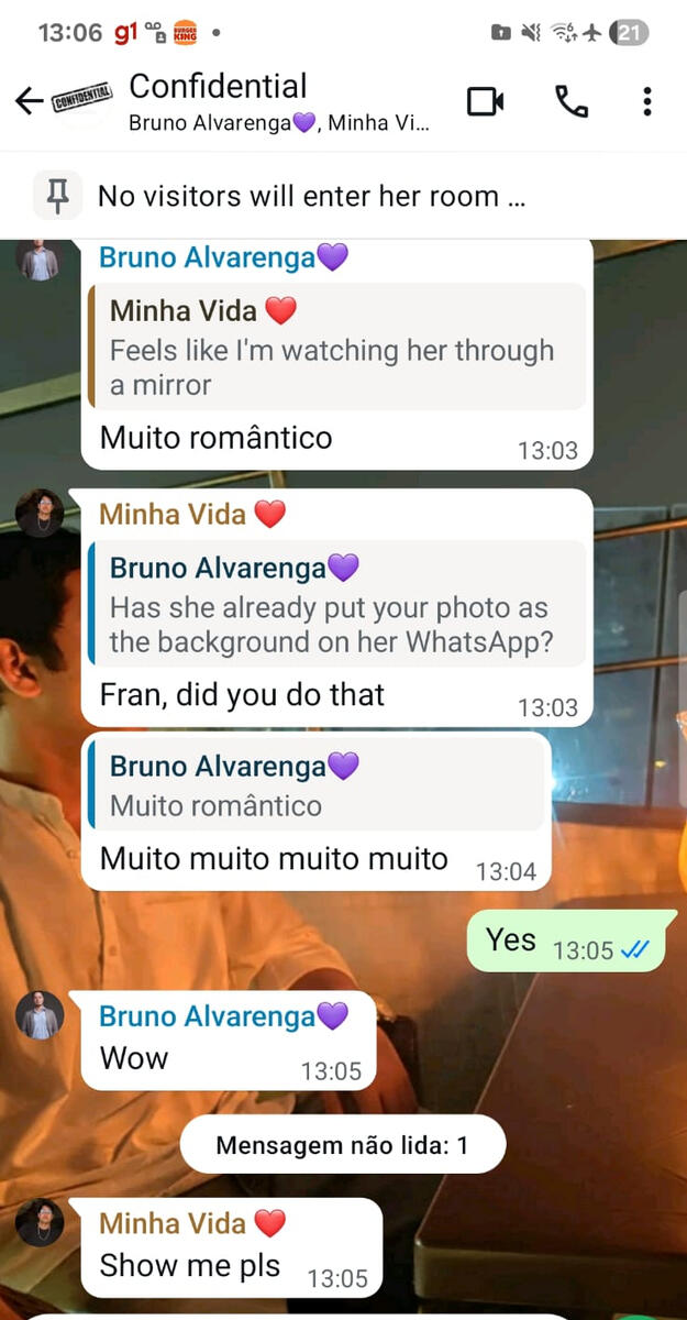 When you put my pic on your WhatsApp wallpaper