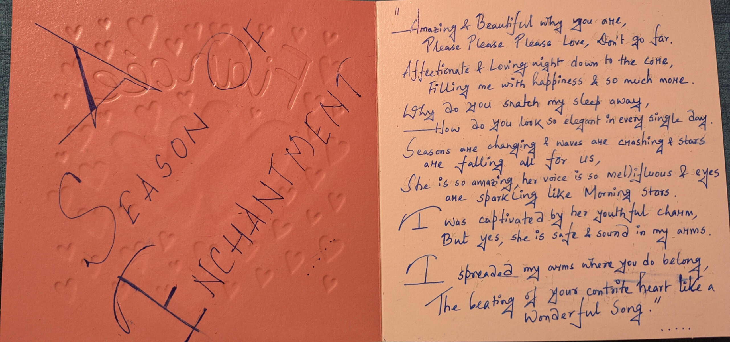 Tried to write something for her Birthday - something special for the special one, hope she loved that