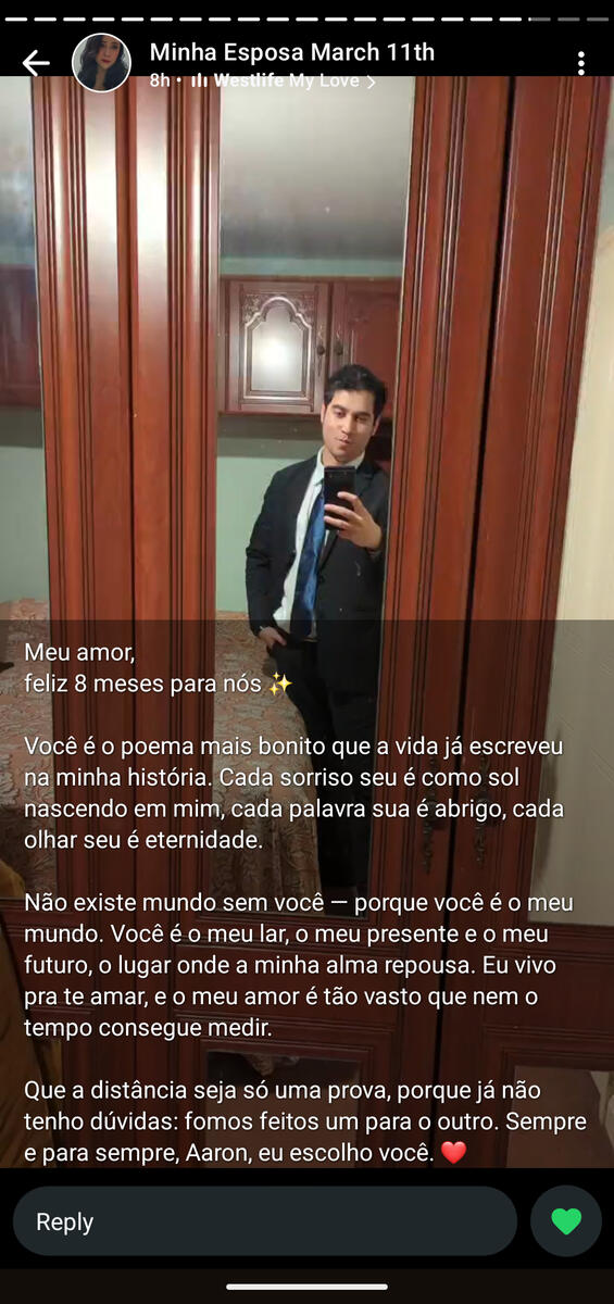 It feels so amazing looking at those pics that I live in her heart before I live here